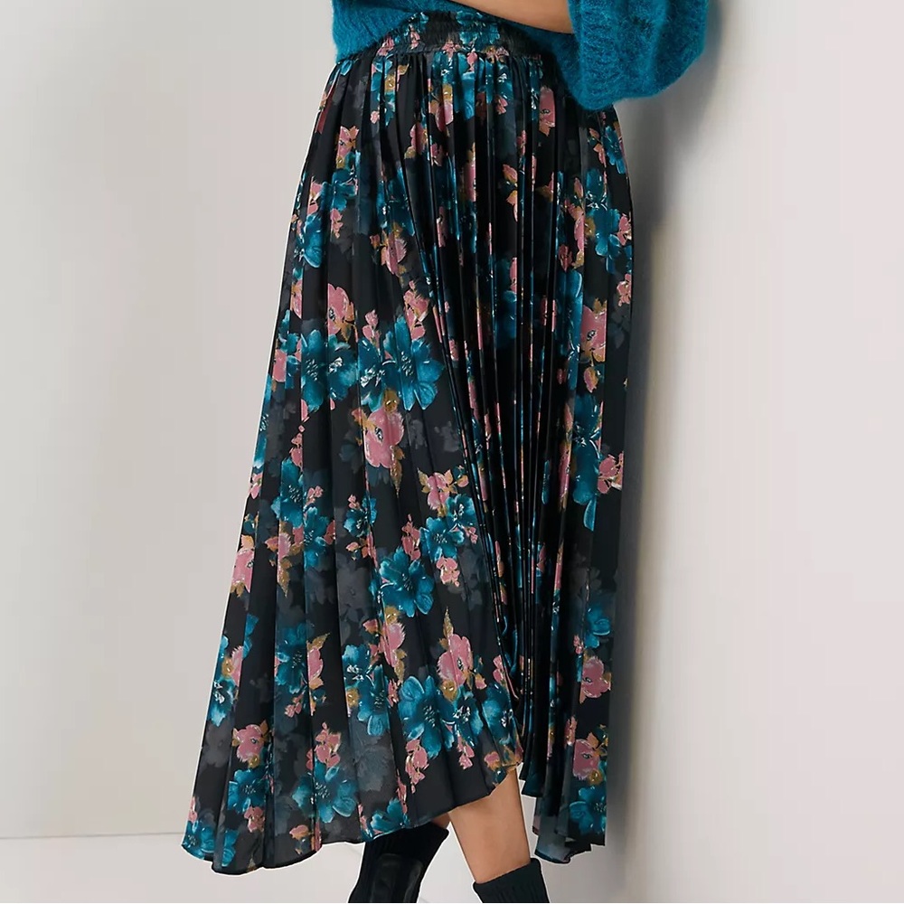 NWOT MISA Los Angeles Danika Pleated Maxi Skirt